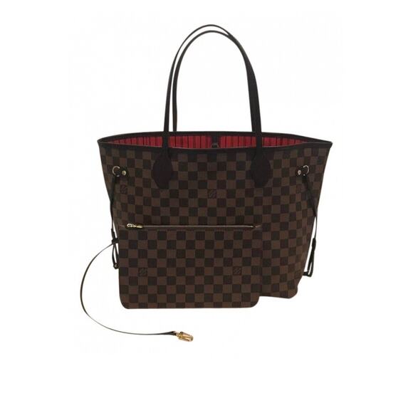 LOUIS VUITTON Neverfull MM Damier Ebene Tote Bag Brown - Picture 1 of 8